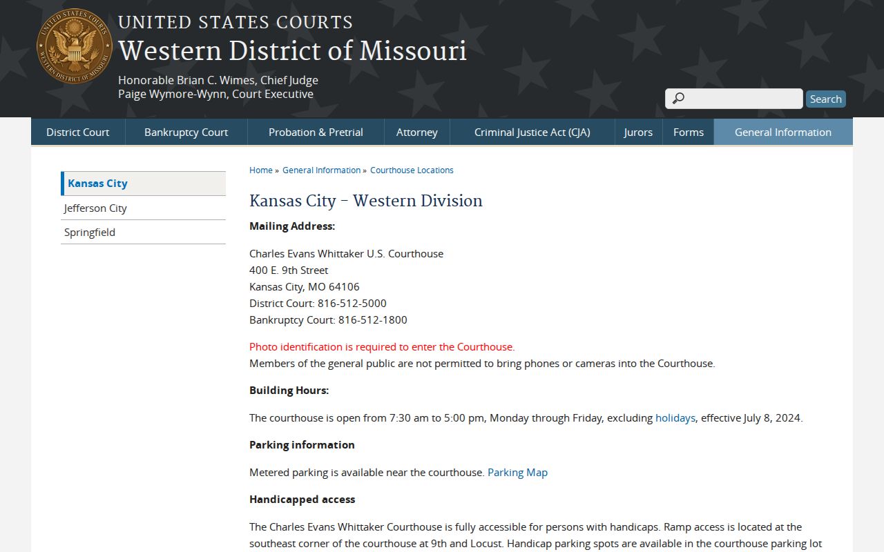 Jackson County court record search distinction for the federal Kansas City courthouse