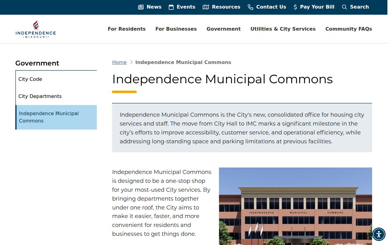 Independence court docket Municipal Commons notice