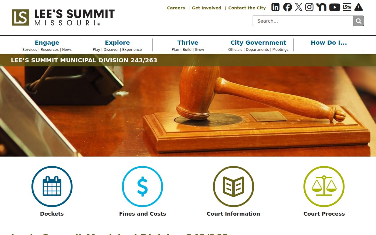 Lee’s Summit court docket and Municipal Division services